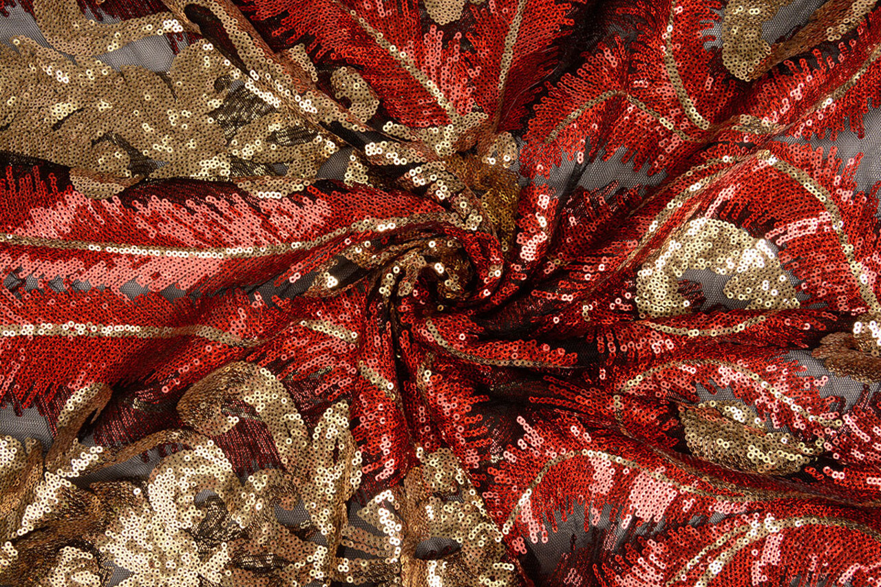 Pailletten op Mesh Vienna