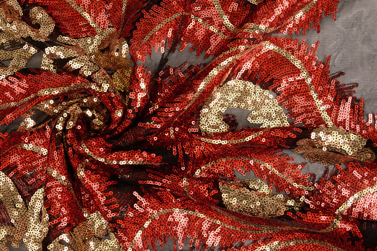 Pailletten op Mesh Vienna