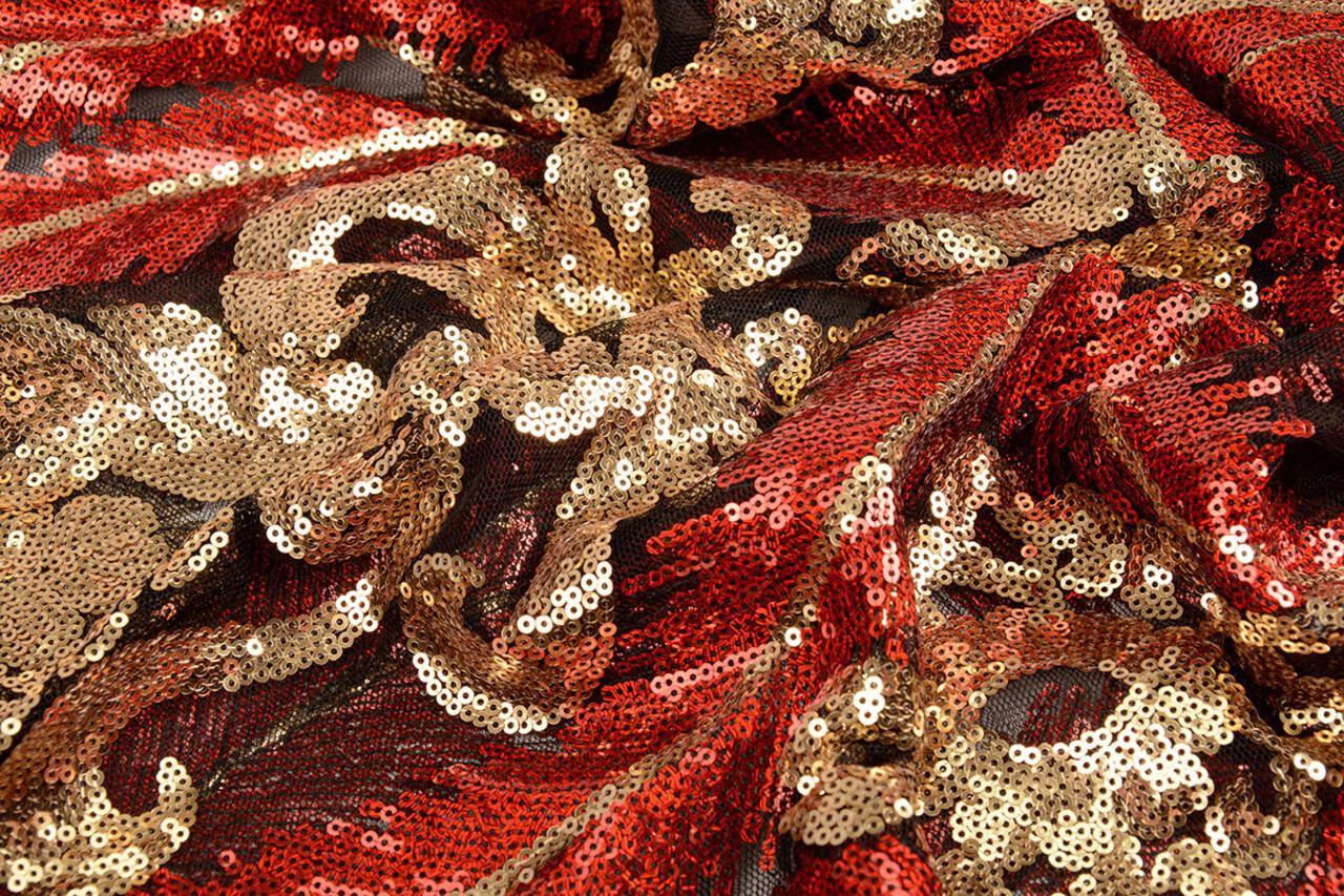 Pailletten op Mesh Vienna