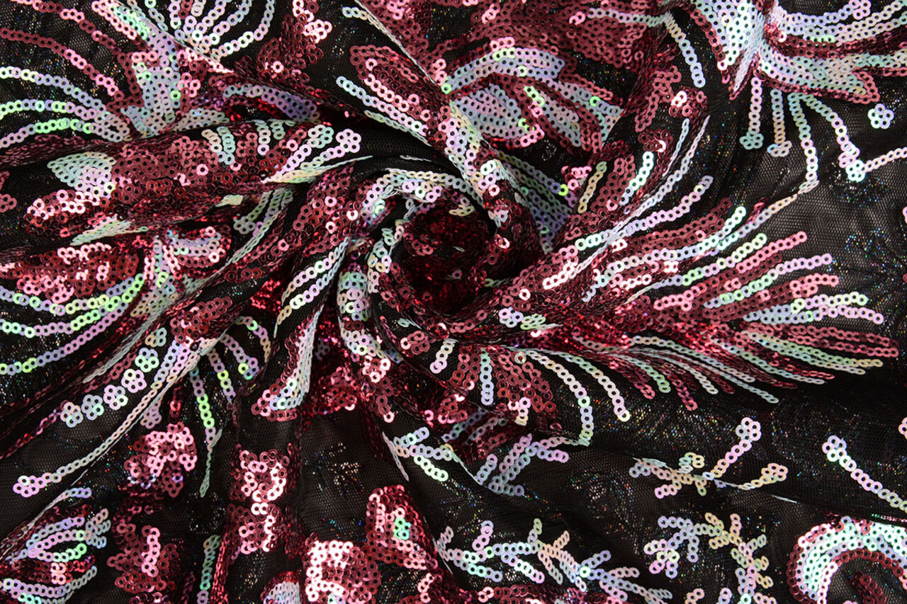 Paillettes sur Résille Ximena Multicolore 1 Paillettes sur Résille Ximena Multicolore 1