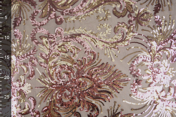 Lentejuelas sobre Malla Ximena Multi 2