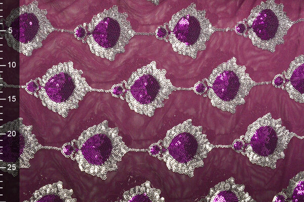 Pailletten auf Netz Ziva