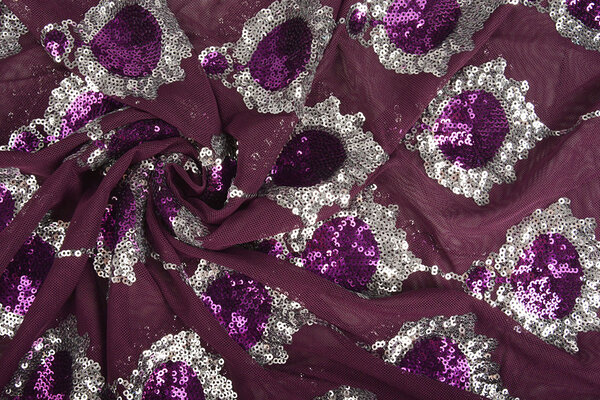 Pailletten auf Netz Ziva