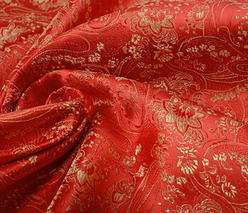 Brocade Hindiga Flower Red