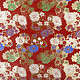 Brocade Flowers Lilled Red