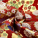 Brocade Flowers Lilled Red