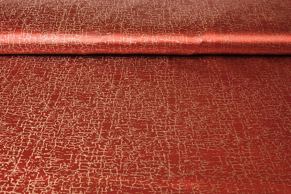Brocade Krakelee Red