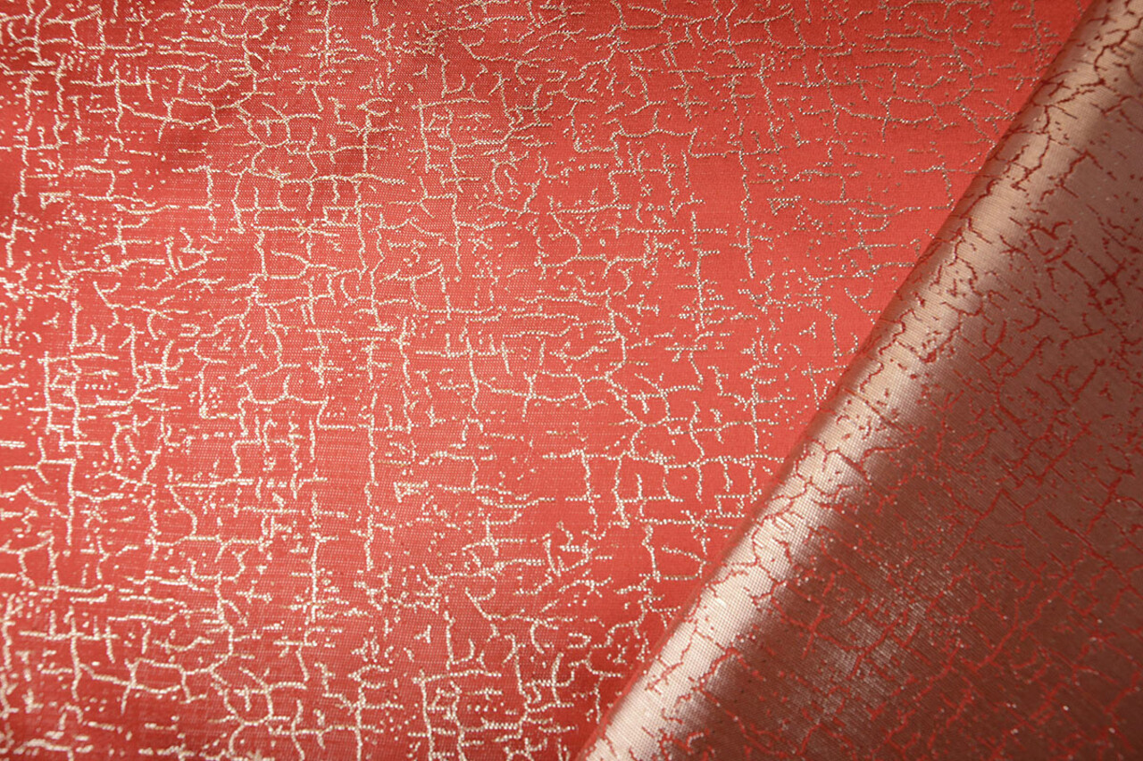 Broccato Krakelee Rosso