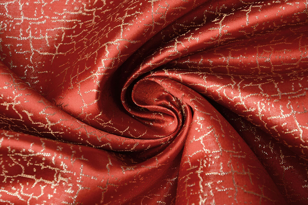 Brocart Krakelee Rouge Brocart Krakelee Rouge
