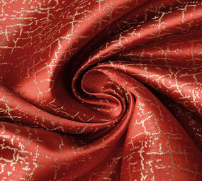 Brocade Krakelee Red