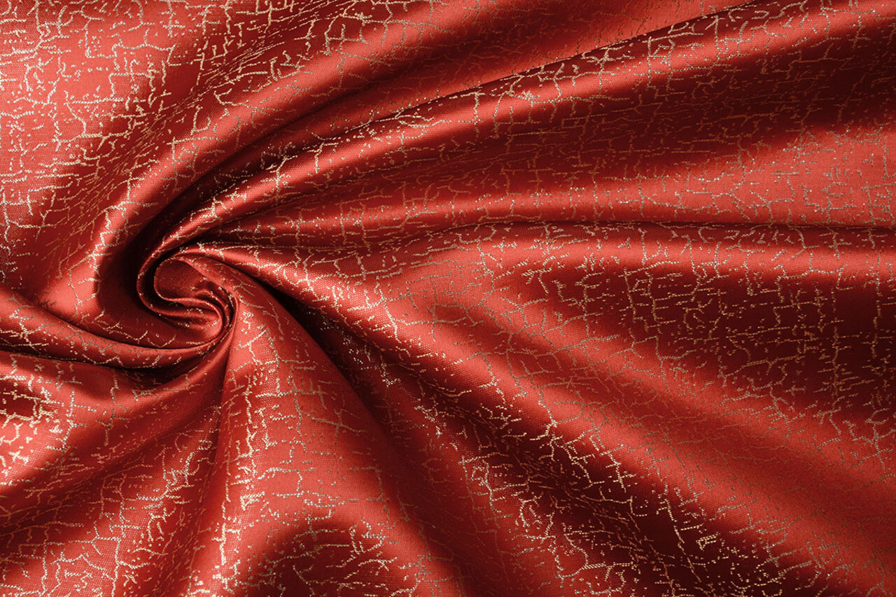 Broccato Krakelee Rosso