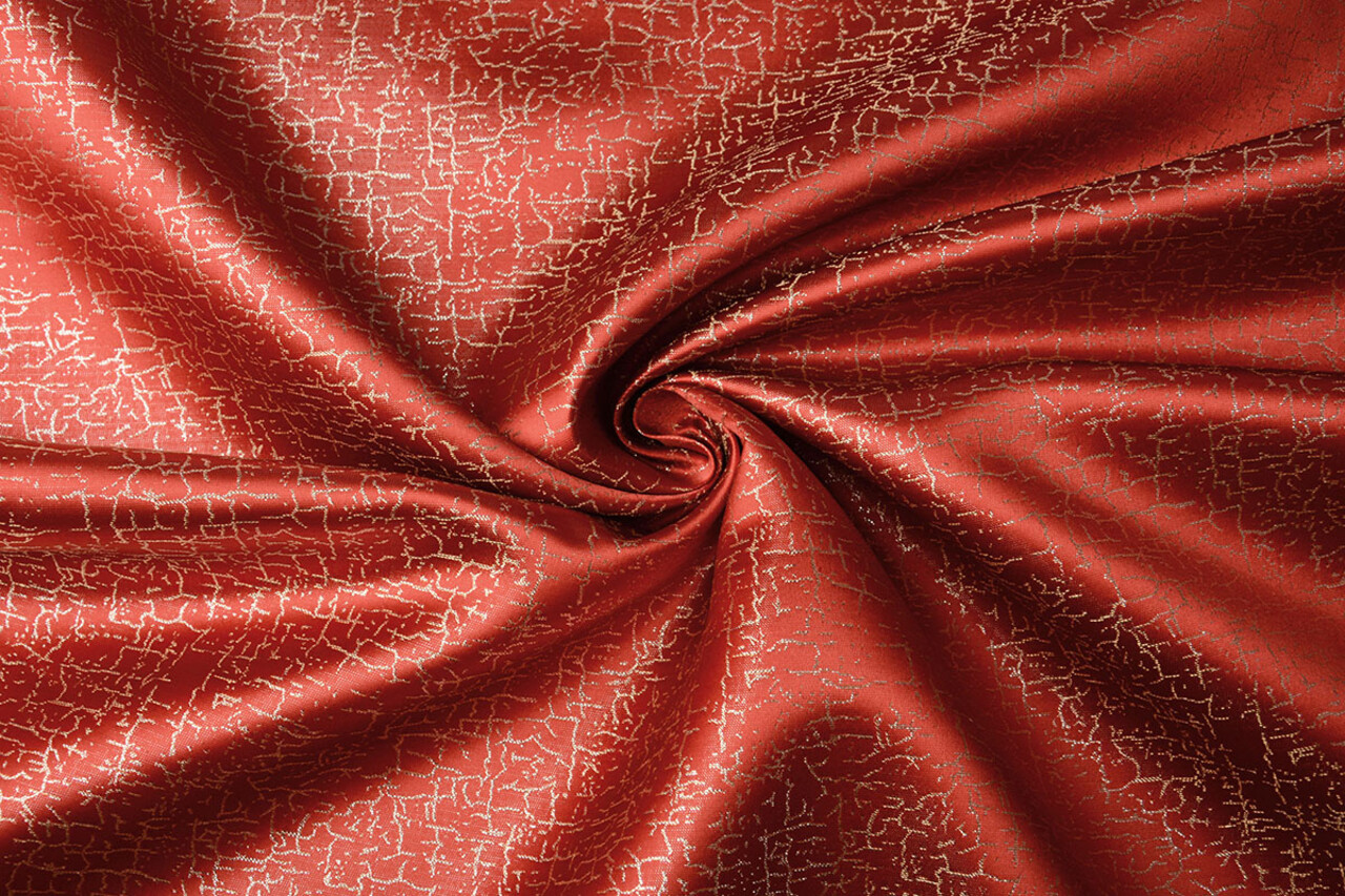 Brocade Krakelee Red