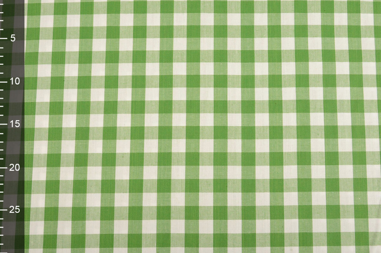 Gingham Check 16 mm  Applegreen Gingham Check 16 mm  Applegreen