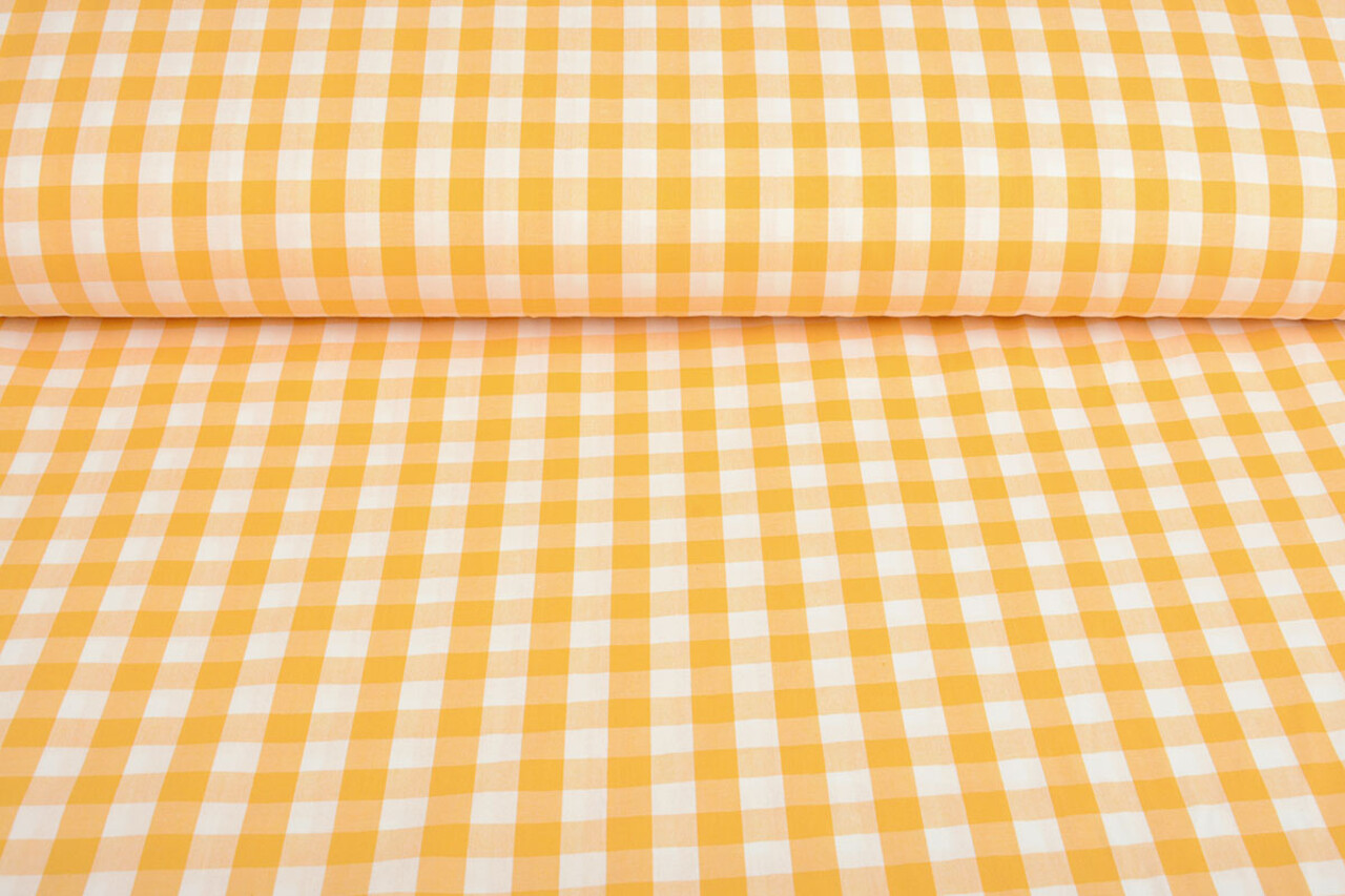 Gingham Check 16 mm Yellow Gingham Check 16 mm Yellow
