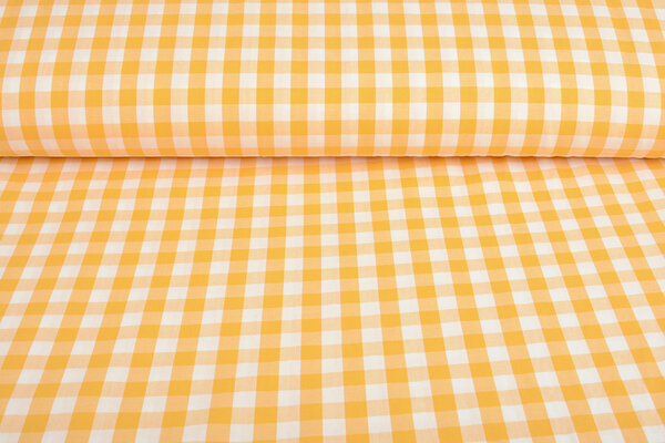 Gingham Check 16 mm Yellow Gingham Check 16 mm Yellow