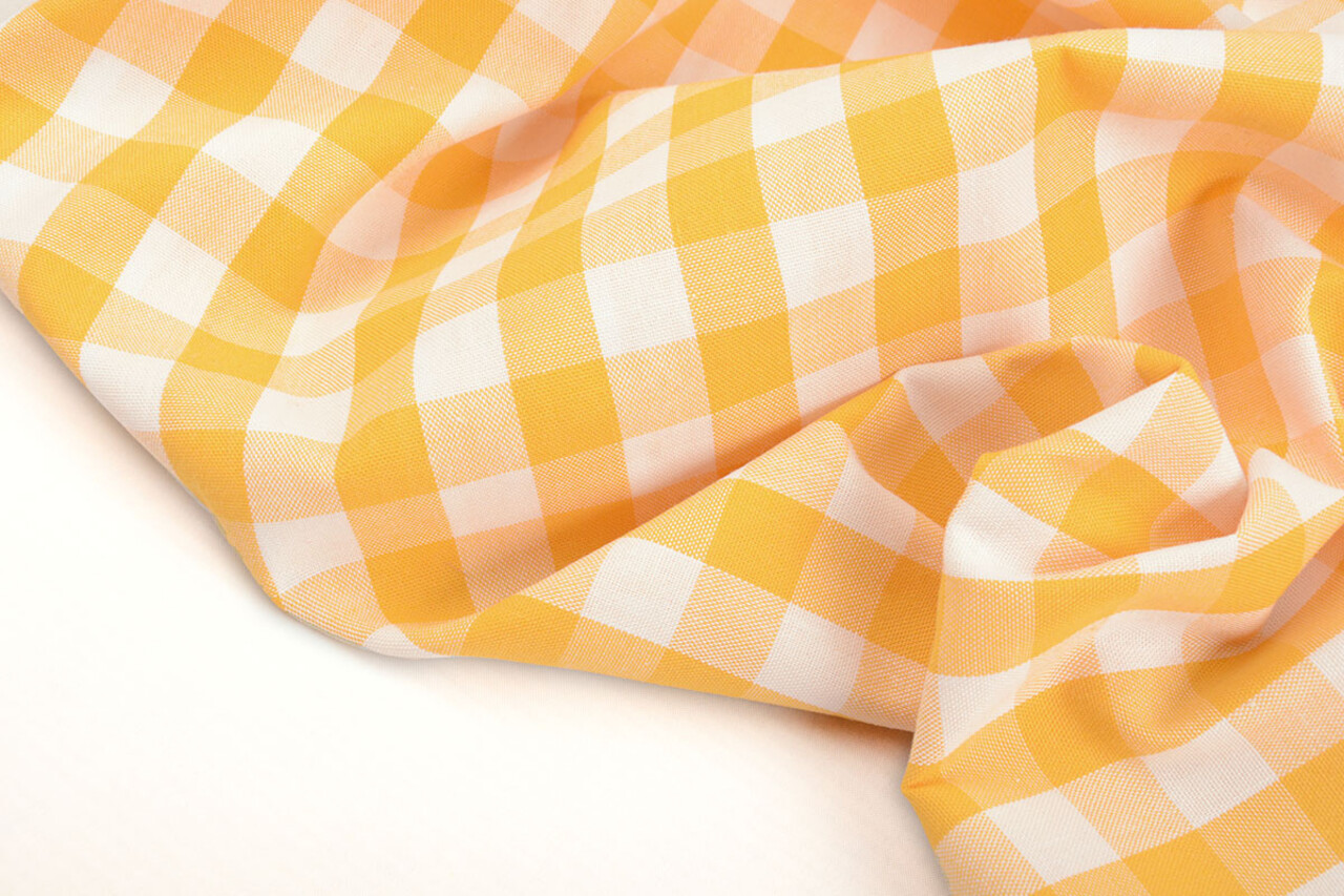 Gingham Check 16 mm Yellow Gingham Check 16 mm Yellow