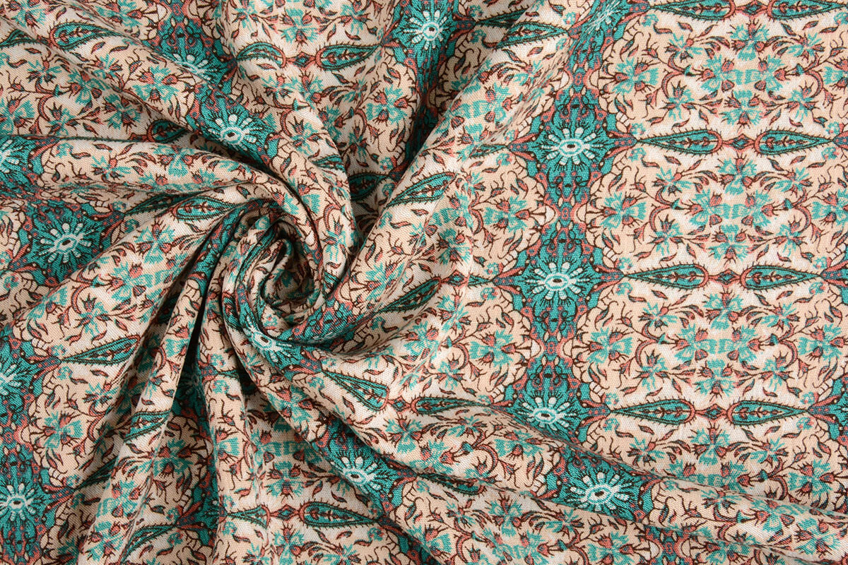 Cowl waterval top- zeegroen- viscose