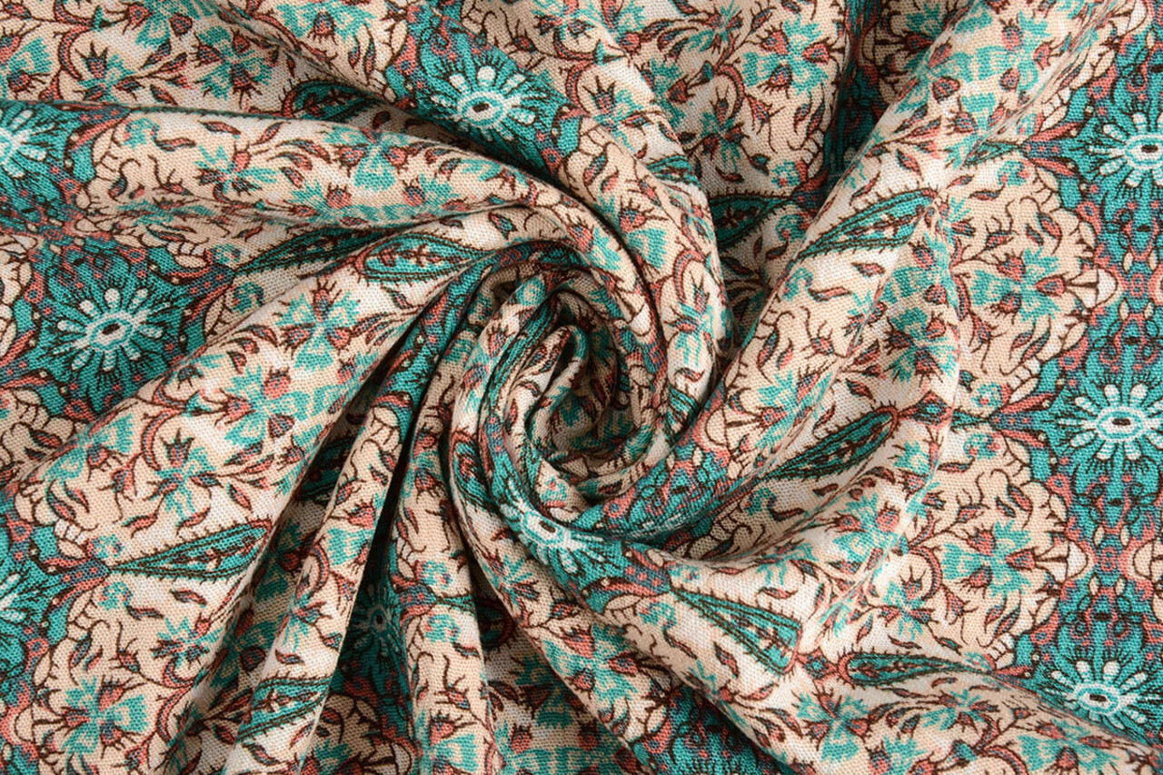 100% Viscosa Elodie Verde Mare