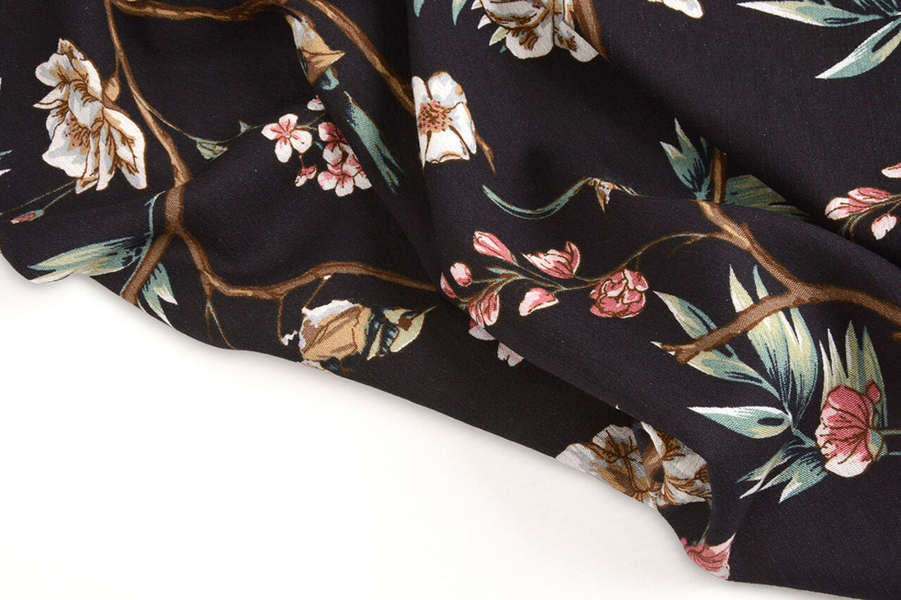 100% Viscose Ravia Marine Blauw 100% Viscose Ravia Marine Blauw