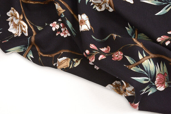 100% Viscose Ravia Marine Blauw 100% Viscose Ravia Marine Blauw