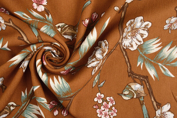 100% Viscose Ravia Bruin 100% Viscose Ravia Bruin