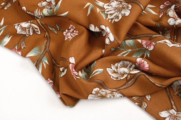 100% Viscose Ravia Bruin 100% Viscose Ravia Bruin