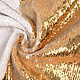 Reversibler Paillettenstoff Weiß - Gold