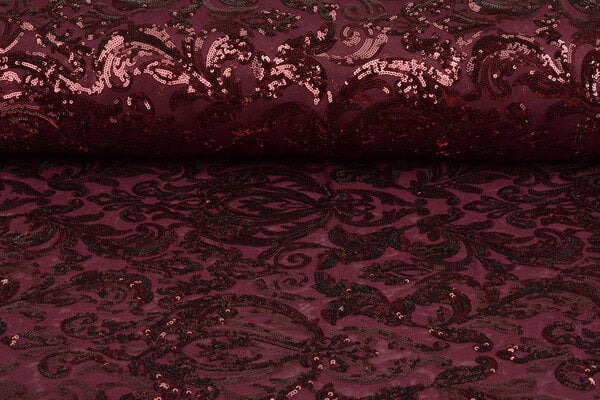 Pailletten op Mesh Mila Bordeaux Pailletten op Mesh Mila Bordeaux