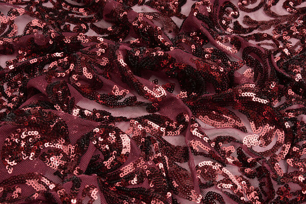 Pailletten op Mesh Mila Bordeaux Pailletten op Mesh Mila Bordeaux