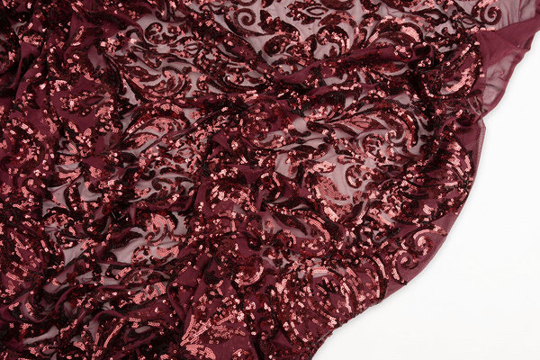 Pailletten op Mesh Mila Bordeaux Pailletten op Mesh Mila Bordeaux
