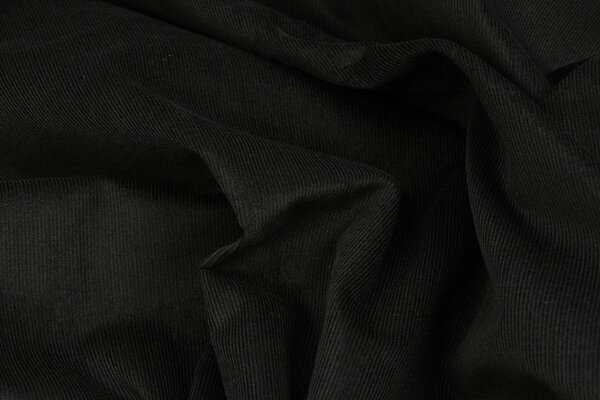 Fine Rib Fabric 21 W Corduroy Black Fine Rib Fabric 21 W Corduroy Black