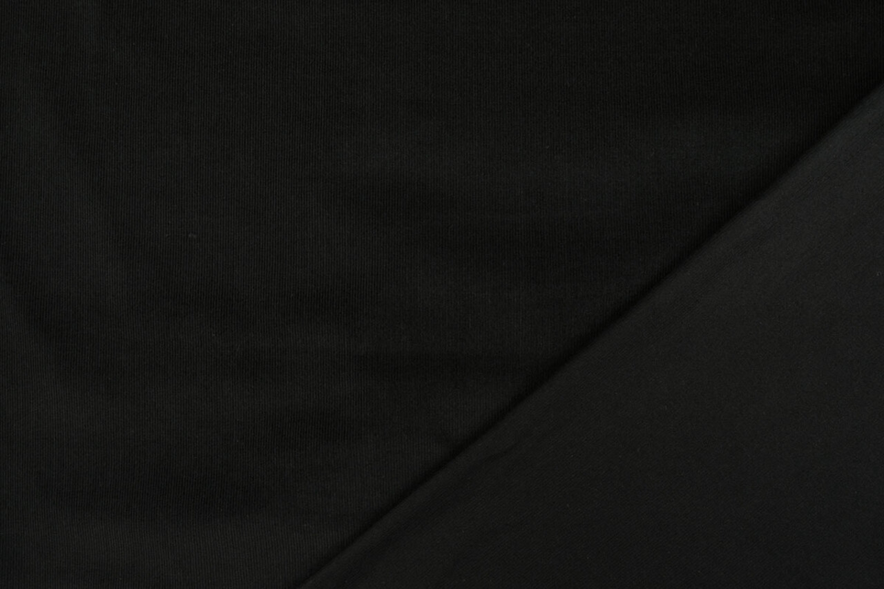 Fine Rib Fabric 21 W Corduroy Black Fine Rib Fabric 21 W Corduroy Black