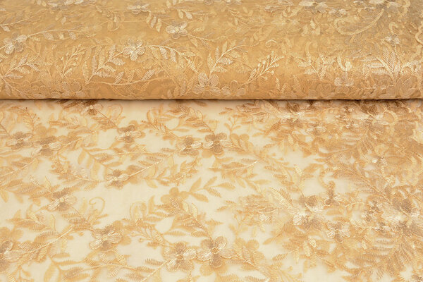 Netz Bestickt Adele Gold