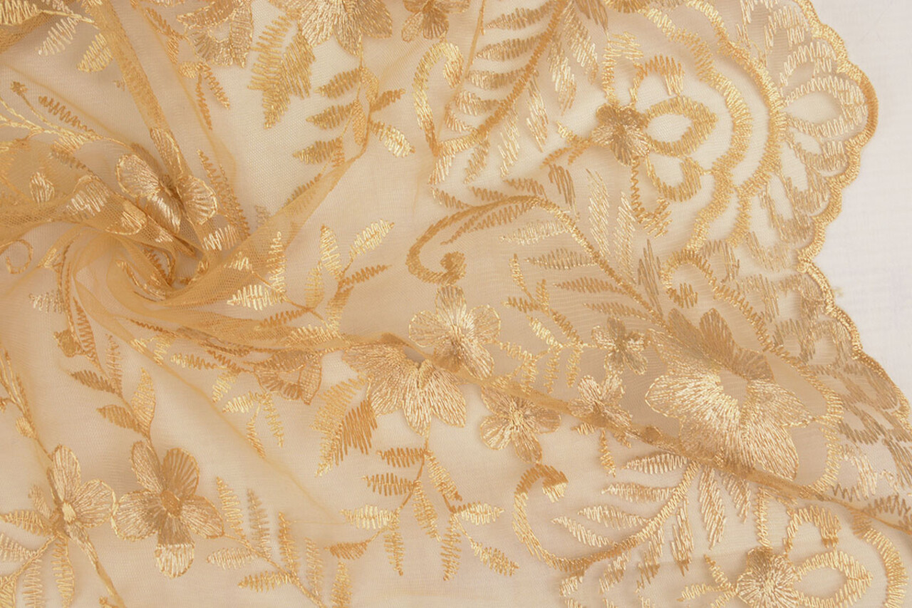 Mesh Embroidered Adele Gold Mesh Embroidered Adele Gold