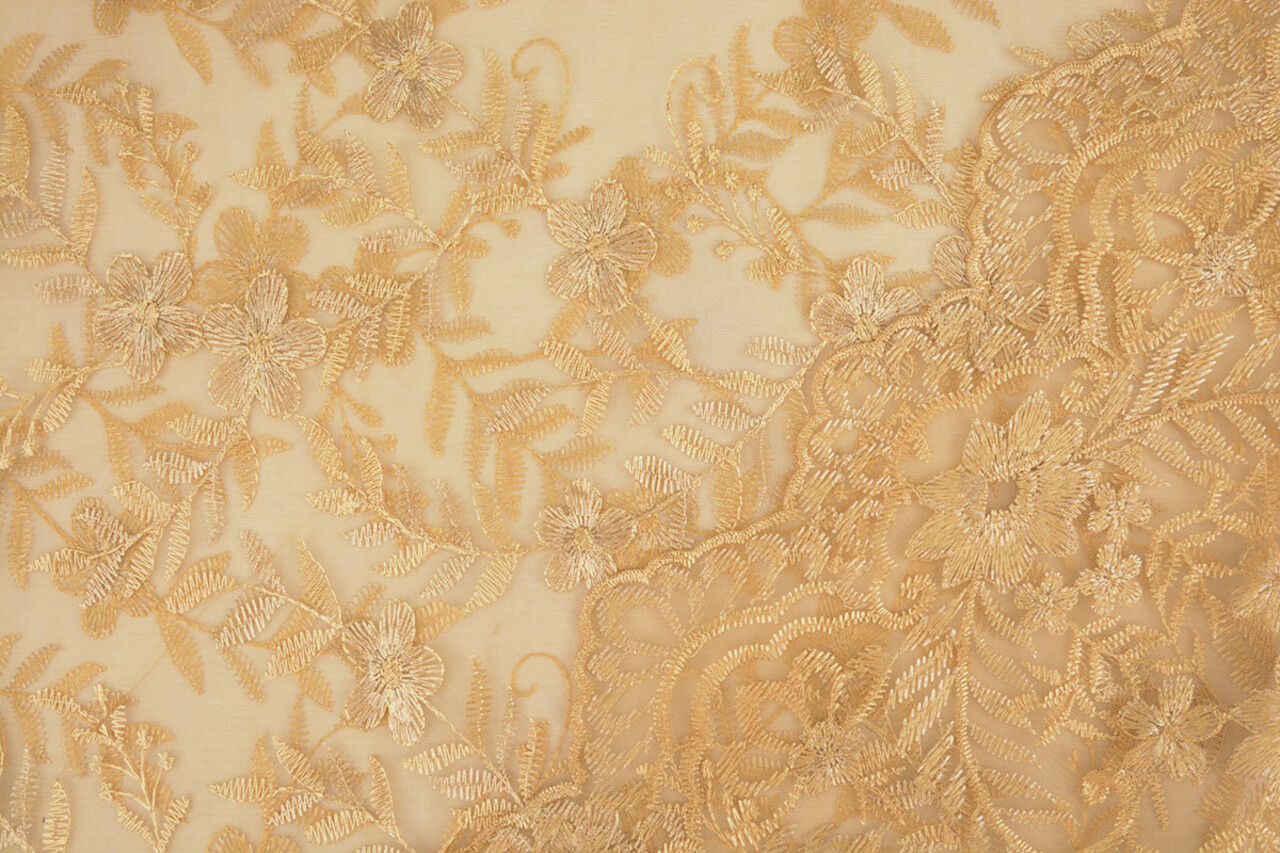 Mesh Embroidered Adele Gold Mesh Embroidered Adele Gold
