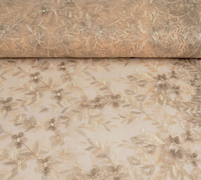 Mesh Embroidered Adele Champagne Mesh Embroidered Adele Champagne