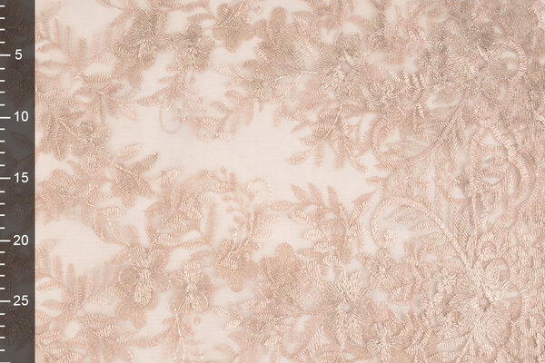 Netz Bestickt Adele Puderrosa - Beige