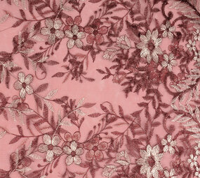 Mesh Embroidered Adele Bordeaux Mesh Embroidered Adele Bordeaux