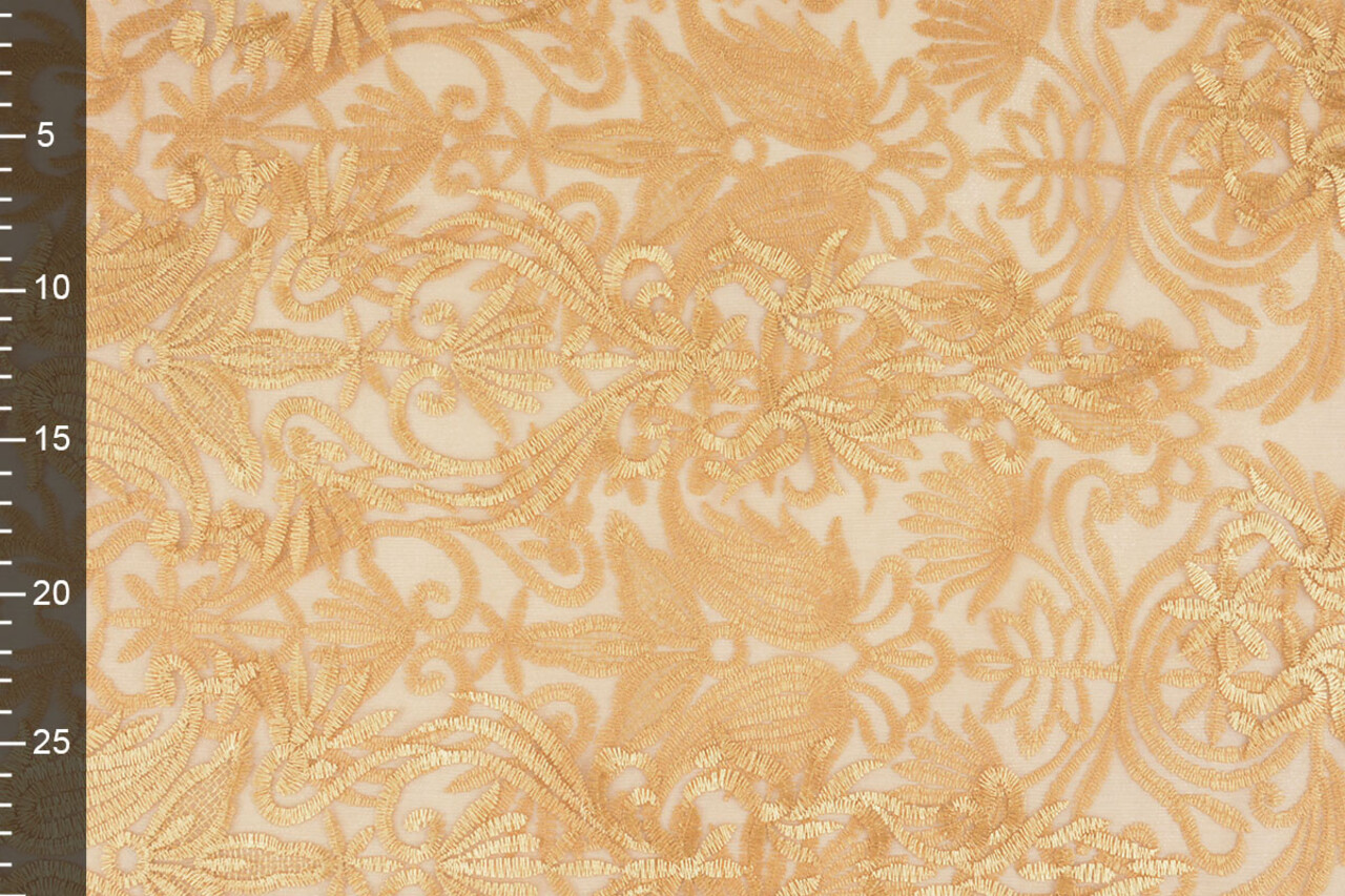 Mesh Geborduurd Cecile Goud