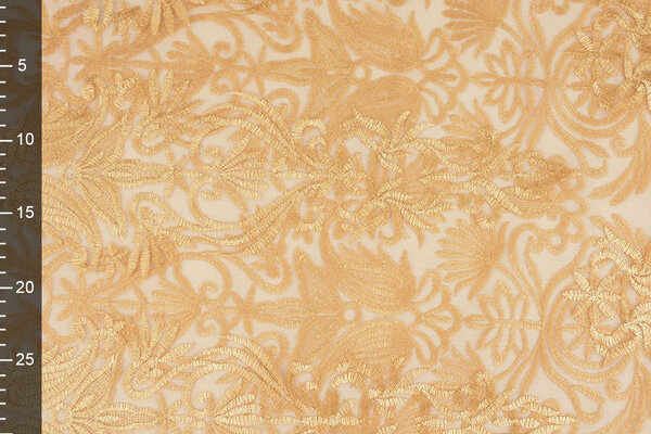 Mesh Embroidered Cecile Gold
