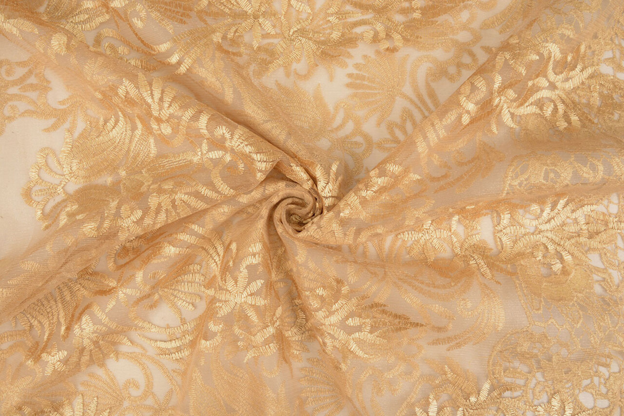 Mesh Embroidered Cecile Gold