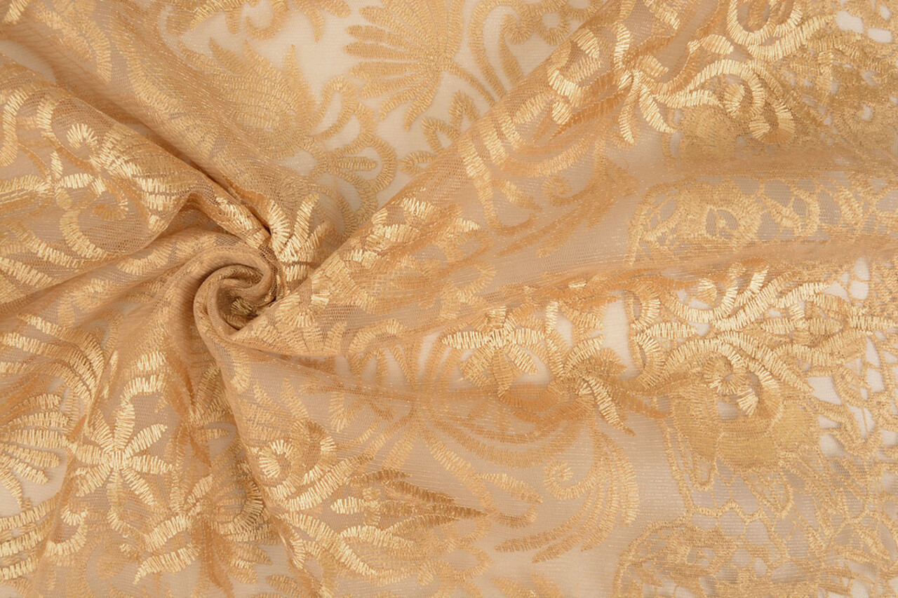 Netz Bestickt Cecile Gold
