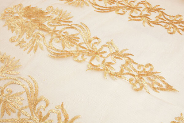 Netz Bestickt Cecile Gold