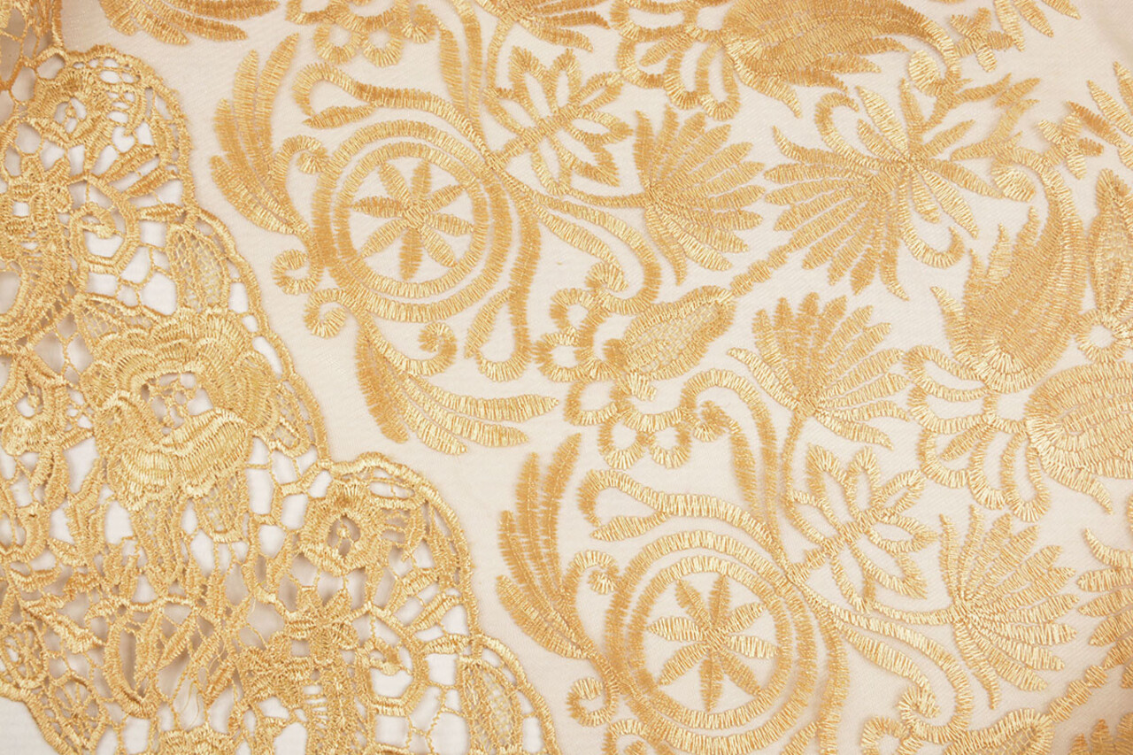 Netz Bestickt Cecile Gold