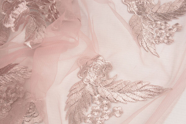 Mesh Embroidered Agatha Old Pink Mesh Embroidered Agatha Old Pink