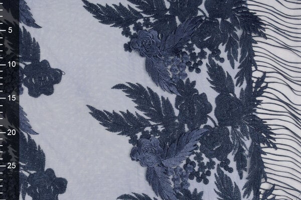 Résille Brodé Agatha Bleu Foncé Résille Brodé Agatha Bleu Foncé