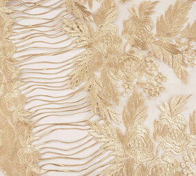 Mesh Geborduurd Agatha Goud Mesh Geborduurd Agatha Goud