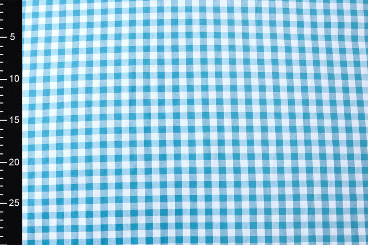 Gingham Check 8 mm Light Aqua Gingham Check 8 mm Light Aqua