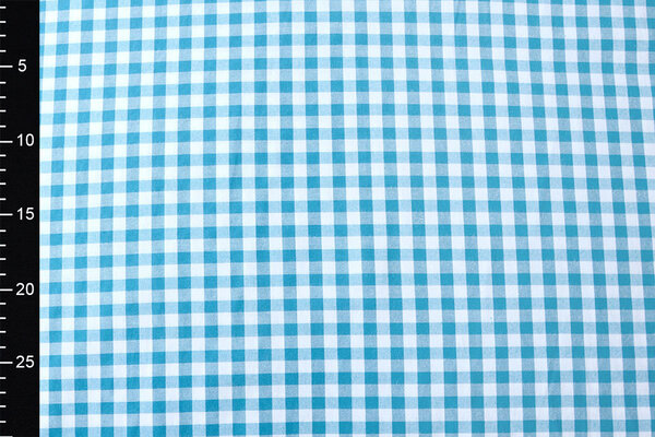 Gingham Check 8 mm Light Aqua Gingham Check 8 mm Light Aqua