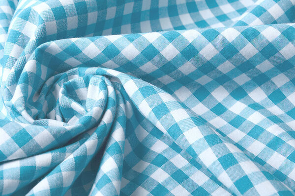 Gingham Check 8 mm Light Aqua Gingham Check 8 mm Light Aqua